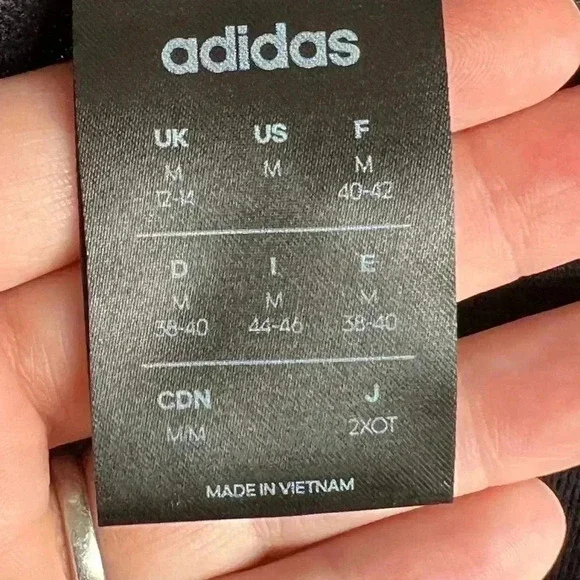 ADIDAS Essential Crewneck Sweatshirt - Black with white logo - Size Med (12/14) - Picture 12 of 13